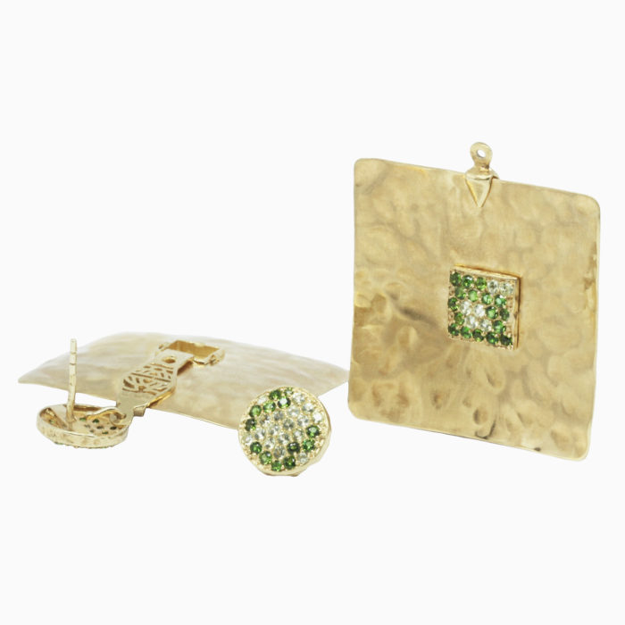 Polar Earrings -Quadrum with Boule - Image 2