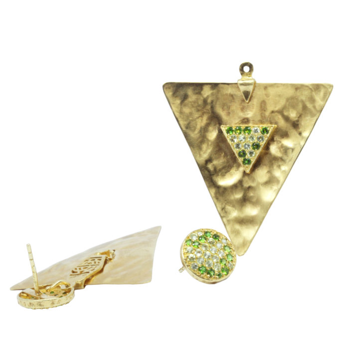 Polar Earrings - Triad with Boule - Image 2