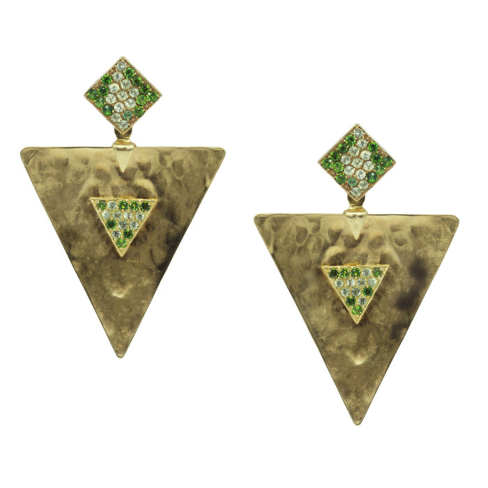 Polar Earrings  - Triad with Quadrum