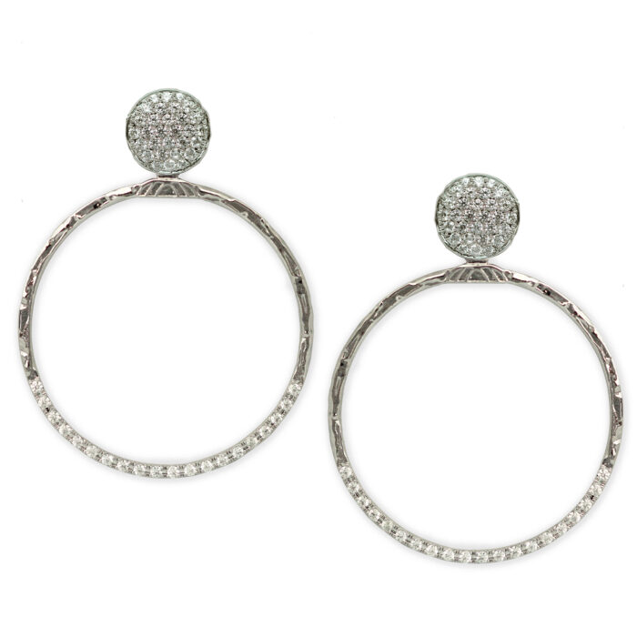 whitezircon_hoops earring